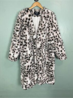 Unreal Fur Halation Longline Faux Fur Coat Medium